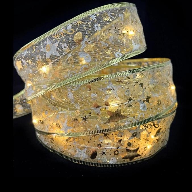 

Sale! Pita Ribbon Led Hiasan Ornamen Natal Dekorasi Natal