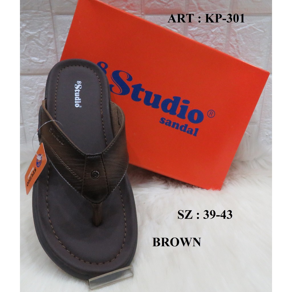 SANDAL KULIT PRIA MEREK STUDIO ART KP-301 PRICE RP 238.000 BRAND ORIGINAL