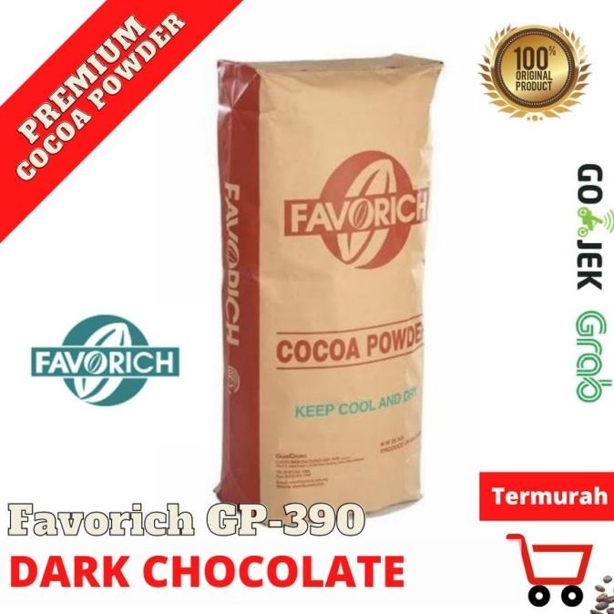 

BARU FAVORICH GP390 COCOA POWDER DARK CHOCOLATE 25 KG | KHUSUS GRAB GOJEK