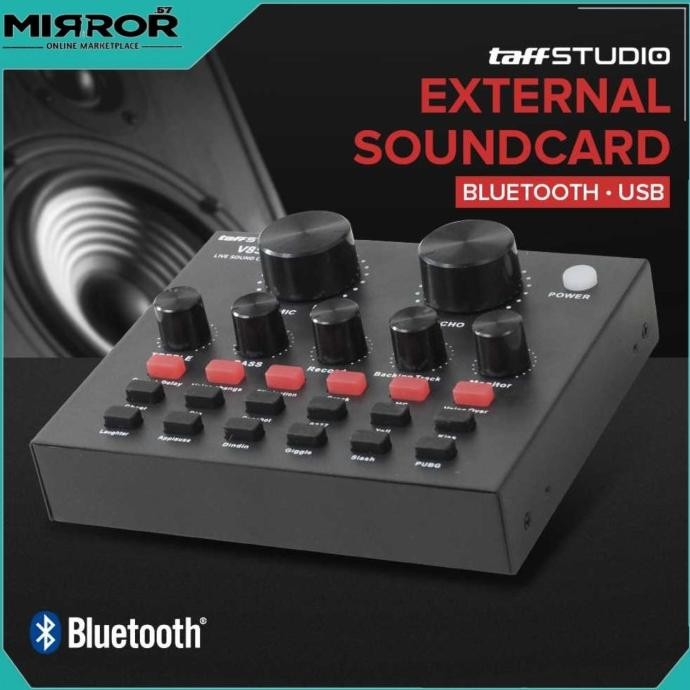 Soundcard Bluetooth Mixer Audio USB External V8S TaffSTUDIO
