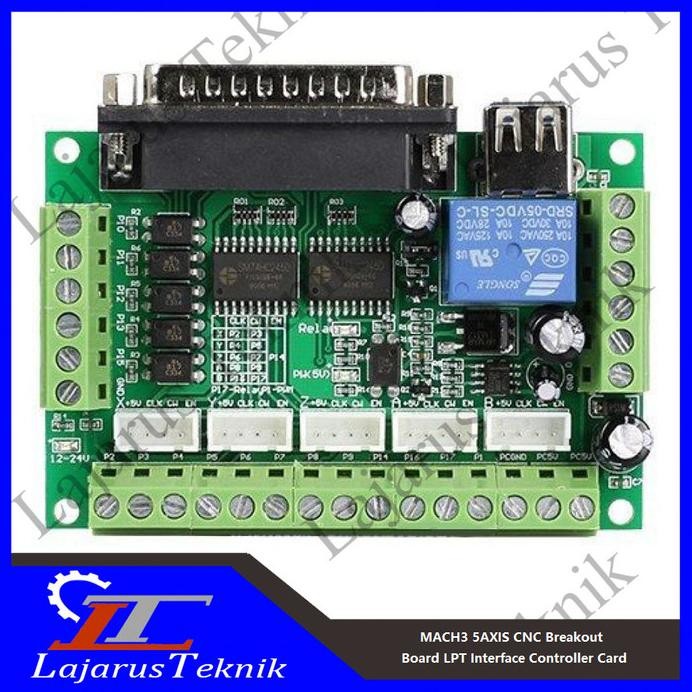 MACH3 5AXIS CNC Breakout Board LPT Interface Controller Card murah