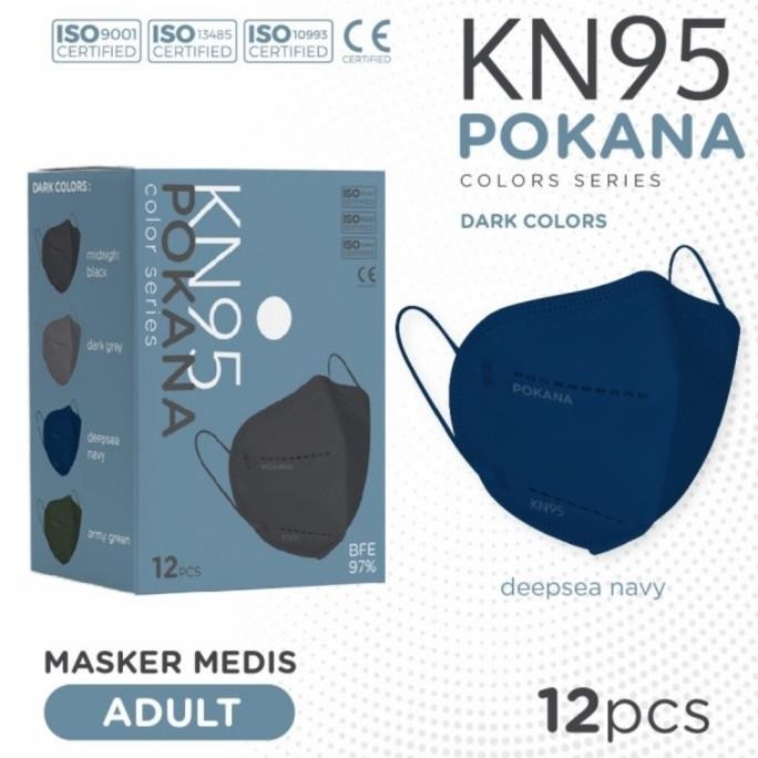 MASKER POKANA KN95 6 PLY ADULT - DEEPSEA NAVY TERMURAH