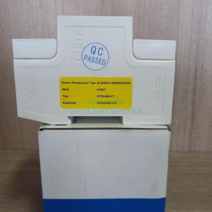 Kwh Meter 3 Phase Digital Chint  Dtsu66 Three Phase Din Rail 3P4W 400V New Stok