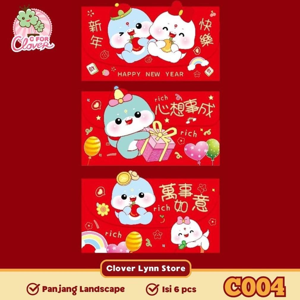 

ZX41 ANGPAO SNAKE YEAR PANJANG LANDSCAPE ISI 6 PCS hongpao amplop chinese newyear tahun ular 2025 Terlaris