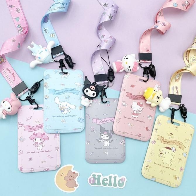 

ready Kalung Holder Kartu Lucu / ID Card Holder Name Tag Karakter Sanrio murah