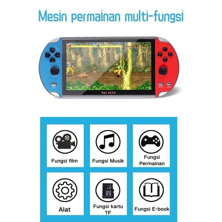 Konsol Game, Konsol Game X12plus, Konsol Game Genggam Layar Lebar, Konsol Game Nostalgia, Konsol Gam