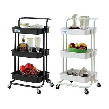 Freemir Rak Troli Tiga Susun Serbaguna Kamar Tidur Dapur Kamar Mandi