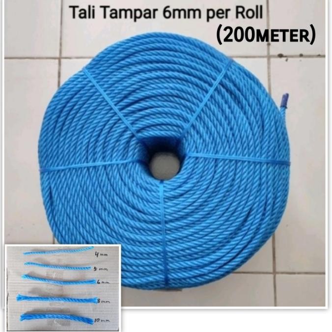 

1 Roll Tali Tampar 6 Mm Tali Ikat Tali Tambang Plastik 6Mm Co