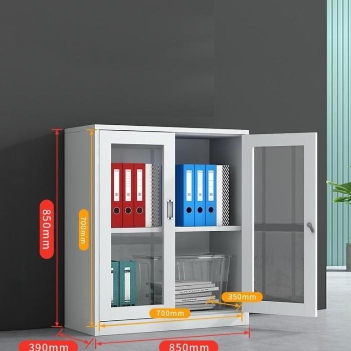 Lemari Arsip Filling Kabinet Pintu Buka Tutup Kaca