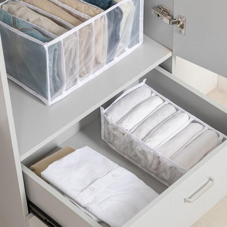 Kotak Sekat Pembatas Pakaian Penyekat Lemari Storage Baju Celana HDK304