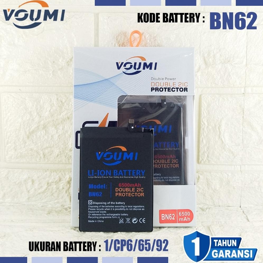 Pj24 Voumi Bn62 Baterai Battery Double Ic Power High Capacity Compatible Hp Xiaomi Redmi 9T & Poco M