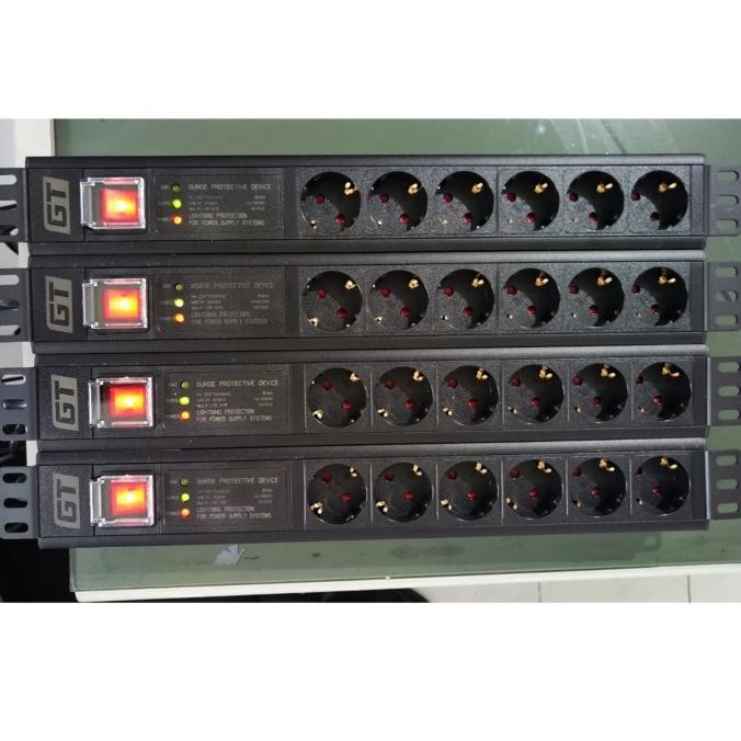 PDU 6 OUTLET 16A 4000W PDU GT RACK GP06 GERMANY OUTLET - STOP KONTAK COLOKAN LISTRIK MEJA KANTOR DAP