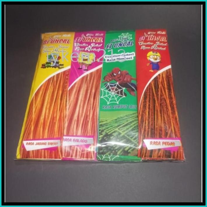 

MIE LIDI / SI UNCAL KARAKTER KEMASAN 1 PACK ISI 12 PCS MIX 4 RASA