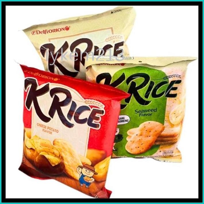 

DELFIORION DELFI ORION ORICE O RICE ORICE K-RICE KRICE CRACKERS KREKERS BERAS SWEET SEAWEED POTATO CHEESE 151.2GR