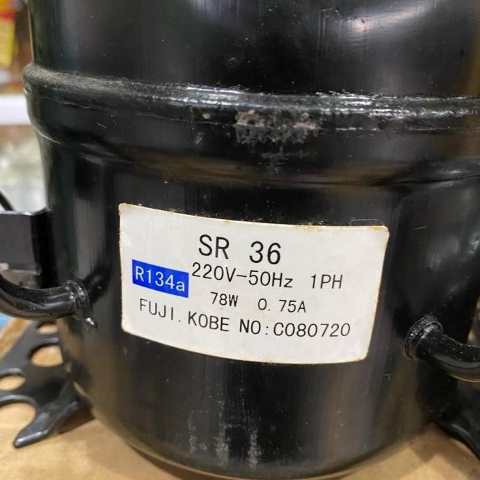 KOMPRESOR KULKAS 1 PINTU ORIGINAL SET DAN OVERLOD + TUTUP AQUA SANYO