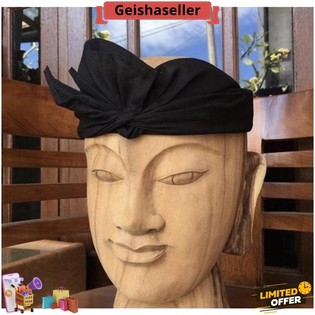 Udeng Bali Hitam Polos Bisa Cod