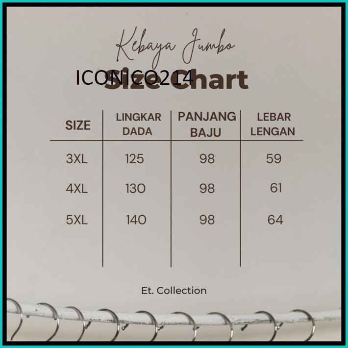 (FREE HIJAB) KEBAYA JUMBO LD 140 - SETELAN KEBAYA TUNIK SELENDANG BIG SIZE MODERN - DRESS PESTA JUMB