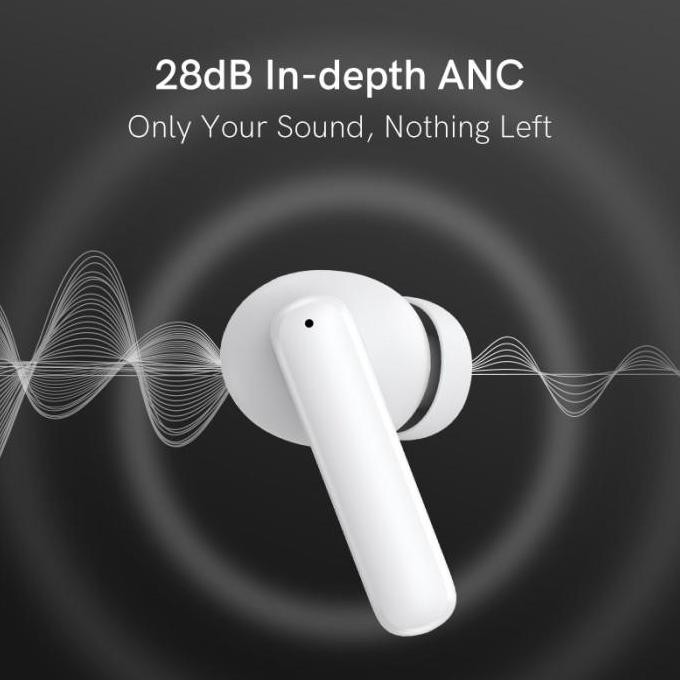 Murah Qcy T13 Anc Tws Wireless Earbuds - Earphone Bluetooth 5.3 Ios/Android 10M Ipx5 Black Headphone