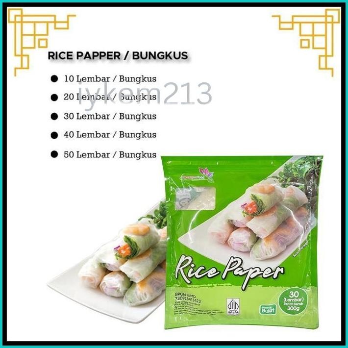 

KC. RICE PAPER 300G / BANH TRANG HIGH QUALITY RICE PAPER 22 CM / KULIT LUMPIA VIETNAM RICE PAPER / RICE ROLL SPRING ROLL / 300G