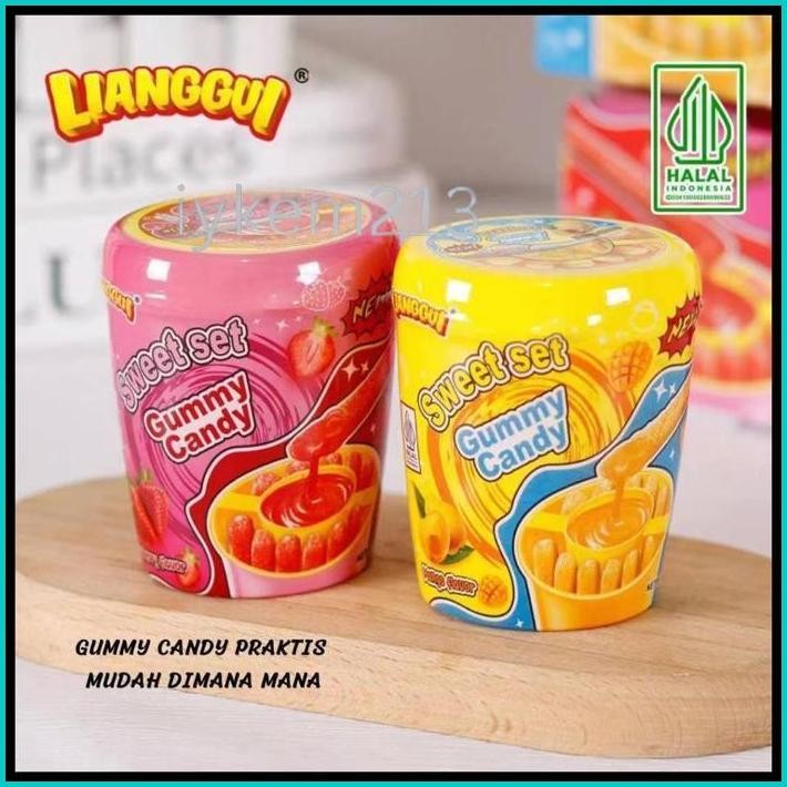 

[HALAL] PERMEN LIANGGUI STICKY SWEET SET GUMMY DENGAN SAUS SELAI RASA SET GUMMY DENGAN SAUS SELAI RASA STOBERI MANGGA 60G PERMEN BUAH CANDY CORNO RASA STROBERI PERMEN MANGGA JELLY | JELLY ANGGUR | STRAWBERRY JELLY ENAK CEMILAN