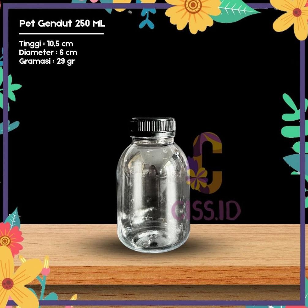 Bisa Cod Botol Plastik Gendut Pet Gendut 250Ml 250 Ml 29Gr Super Tebal Kemasan Kopi Jus Madu Jelly P