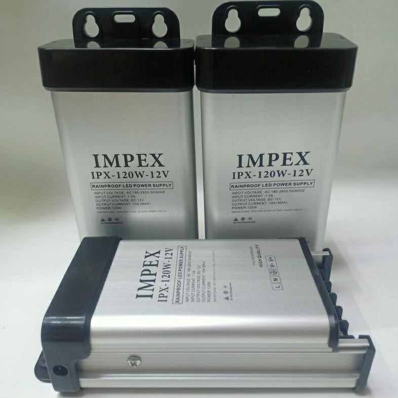 power supply rainproof IMPEX 10A 120W outdoor DC 12V