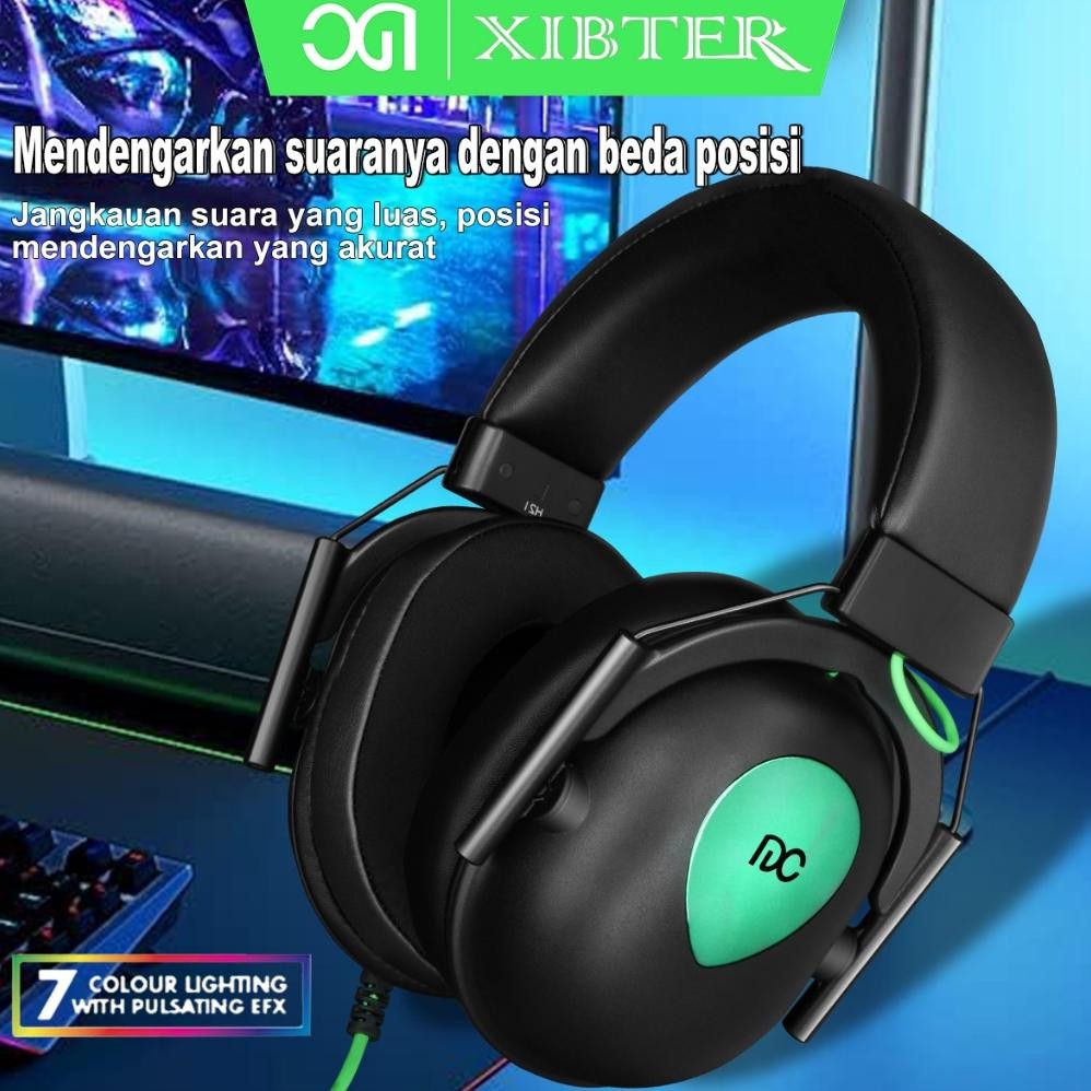 ready stock CODXibter H21 Headset gaming Surround 7.1 Headphone kabel henset bando PC/Mobile Pengiri