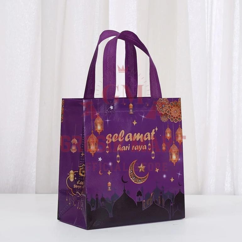 

g-24 m-4 Goodie Bag Lebaran Idul Fitri 23x22x11cm Souvenir Hampers Giftbag Bahan Kain Tebal Tidak Mudah Sobek / Keranjang Souvenir Lebaran Idul Fitri Ramadhan Kareem Viral Hemat