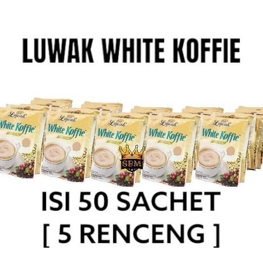 

Promo Isi 50 ~Atg~ Luwak White Koffie Original Sachet Organik Pak Coffee Kopi Bubuk