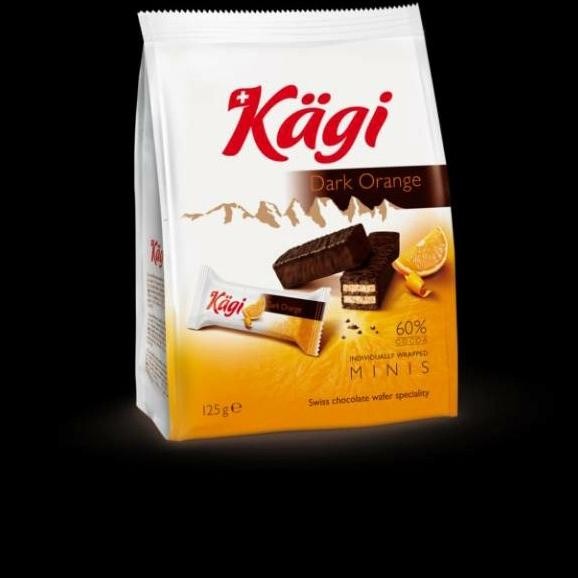

Grosir Kagi Swiss Chocolate Wafer Minis Dark Orange Choco Wafer 125Gr