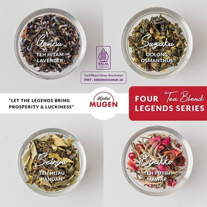 

Grosir Four Legendary Artisan Tea Blends - Genbu | Suzaku | Seiryu | Byakko By Kedai Mugen