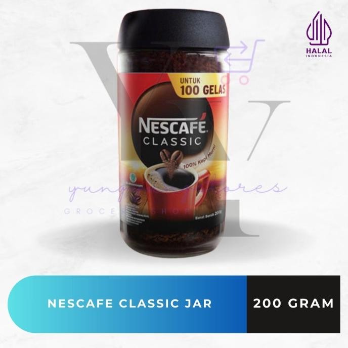 

Murah [Botol] Nescafe Classic Kopi Hitam Instant Jar 200 Gram