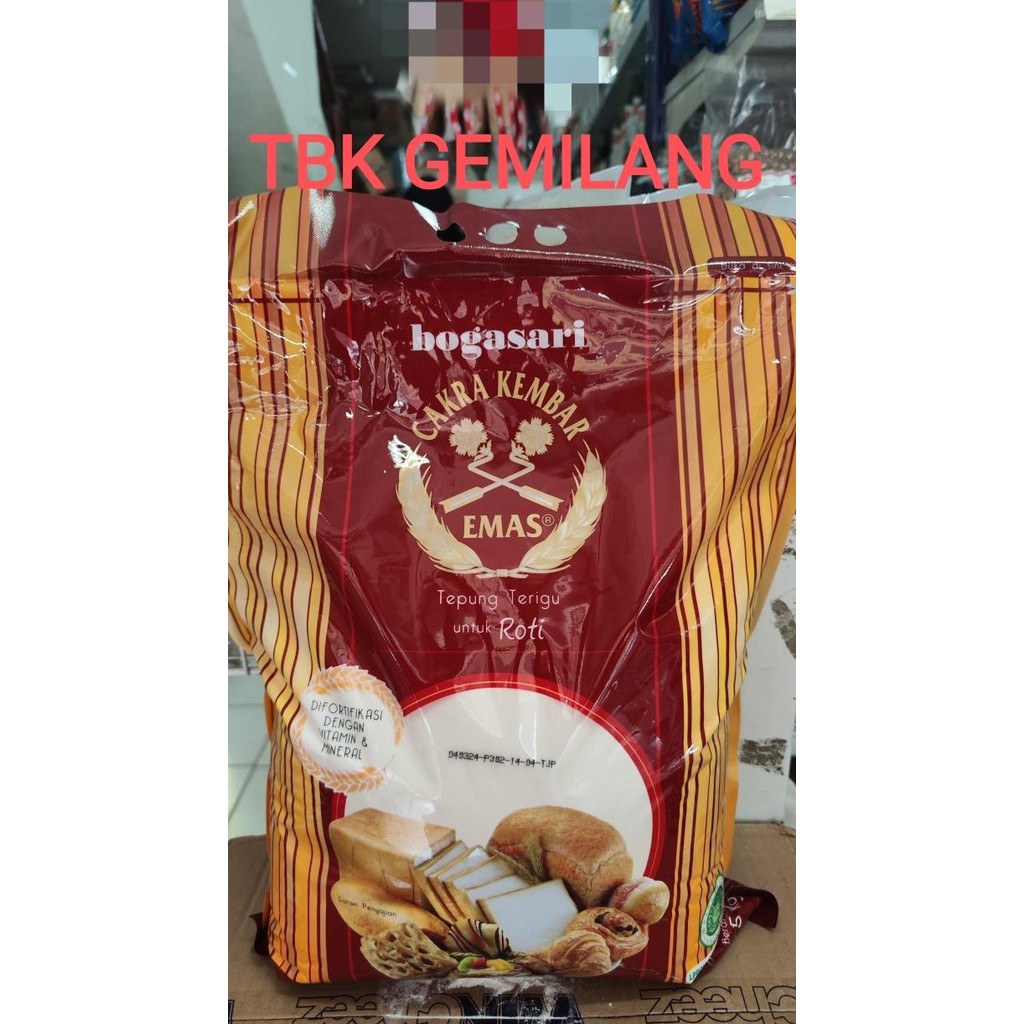 

Grosir Tepung Cakra Kembar Emas Cke Roti, Oriental, Pao