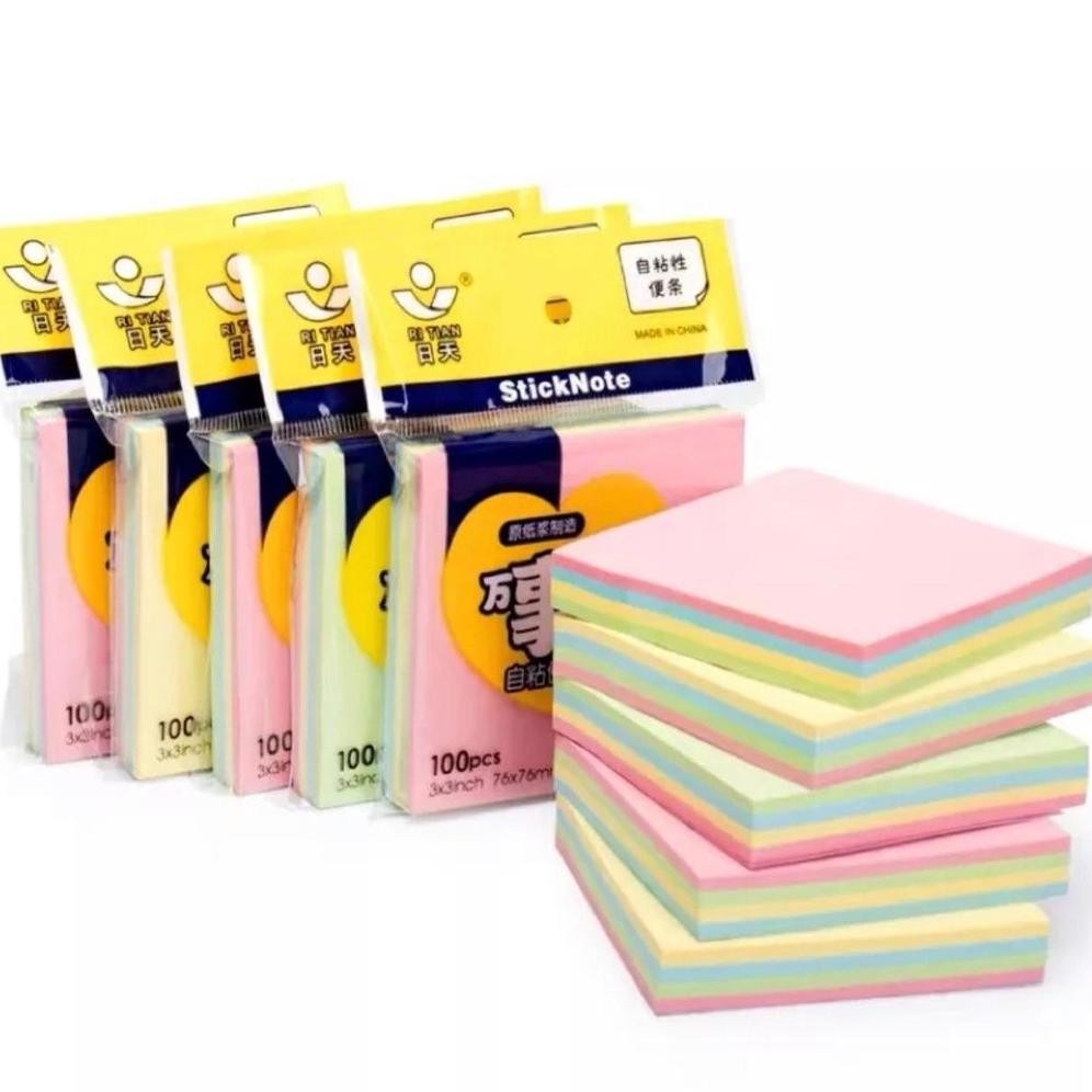 

gh-56 Ox04 MEMO STICKY NOTE KERTAS TEMPEL STICKY NOTE POLOS KERTAS MEMO POLOS Berkualitas Termurah