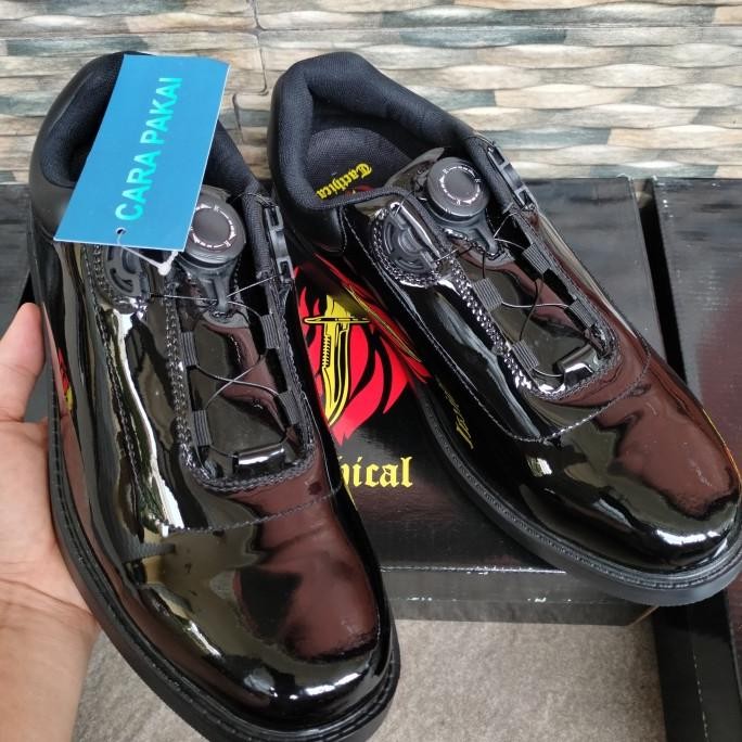 sepatu pdh tactical tali putar/sepatu PDH tali putar tni polri Pantofel Pria PS12