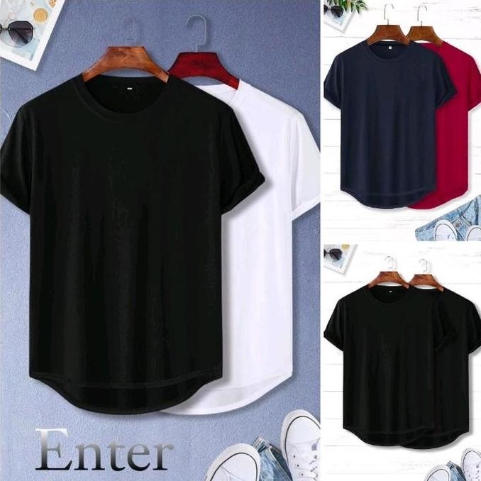 Laris Kaos Oval Pendek / Kaos Pendek Polos / Kaos Polos Warnah Putih / Kaos Polos Warna Hitam / Kos 