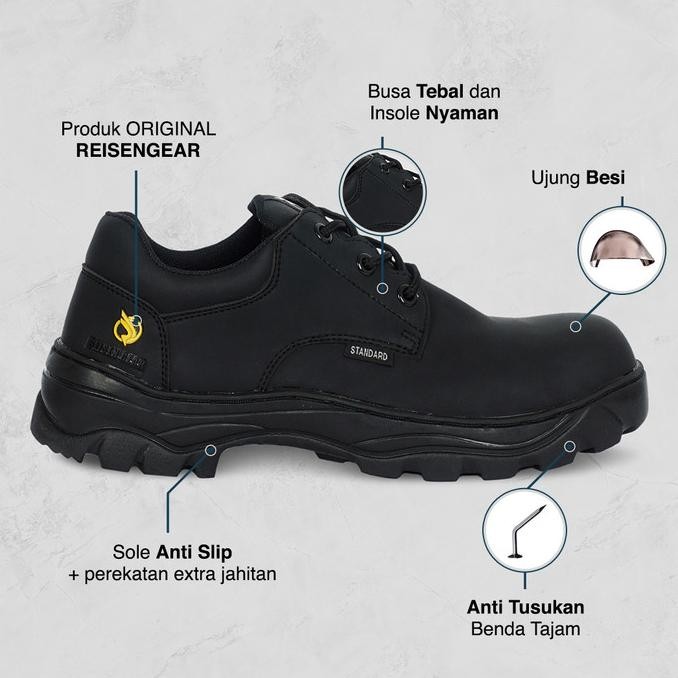 Miliki Reisen Gear - Standard Tali | Sepatu Safety Standard Dengan Tali