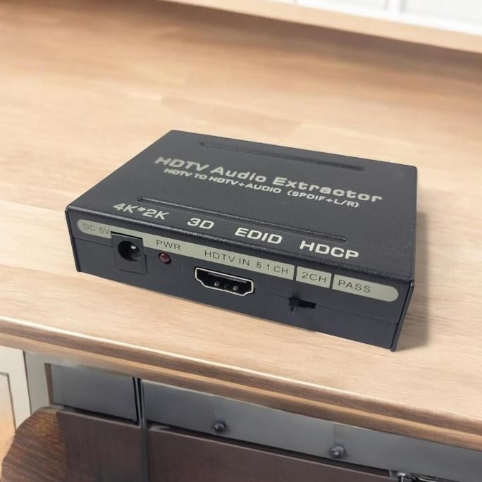 Audio Splitter HDMI to HDMI + Optical SPDIF + RCA Extractor Converter