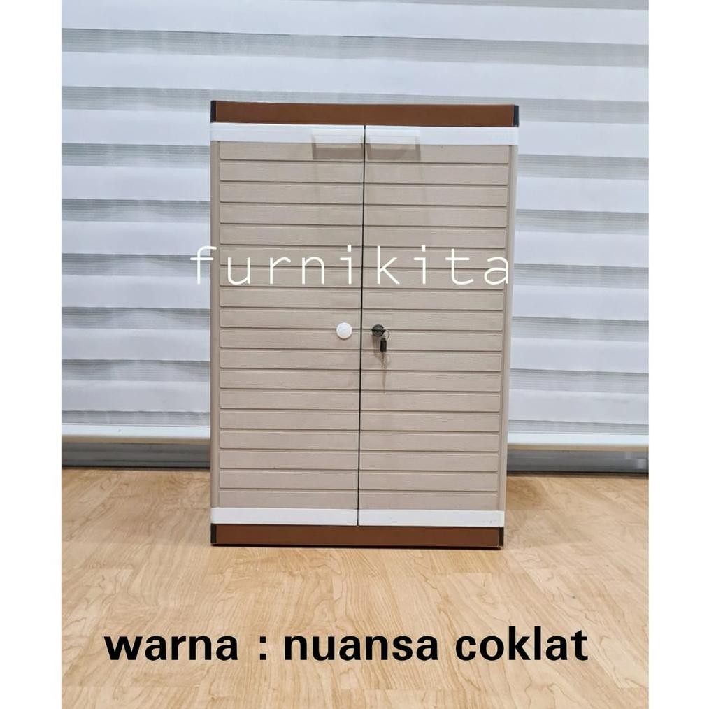 LEMARI PLASTIK CLUB SUSUN 2 KUNCI / LEMARI NAKAS MINIMALIS GRAND