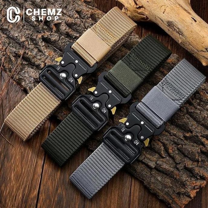 Ori - Ikat Pinggang Canvas Military Tactical 120cm Ikat Pinggang Pria Bahan Canvas Anti Karat ikat p