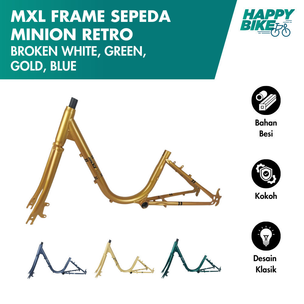 MXL Frame Rangka Sepeda Minion Retro 20” - Bahan Steel Sepeda Klasik