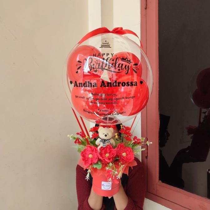 Buket Balon Bunga Buket Balon Small Boneka Mini Berkualitas