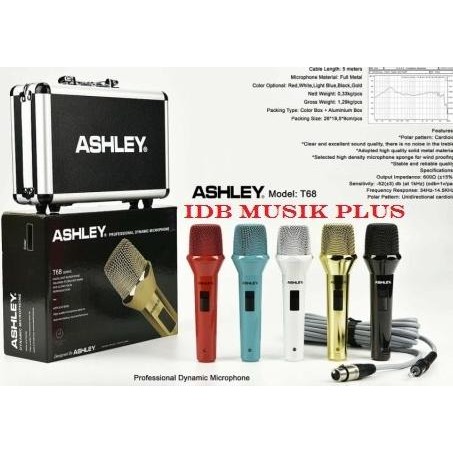 Promo Mic Kabel Ashley T68 T 68 Original Ashley