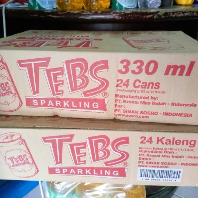

Tebs Kaleng 330Ml Dus / Sparkling Soft Drink / Tebs Mix Fruit Karton