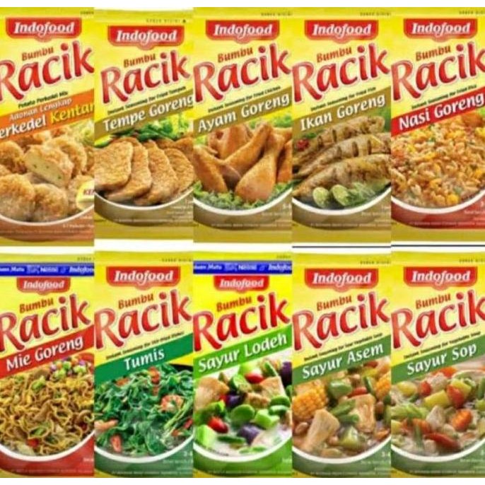 

10 PCS BUMBU RACIK INSTAN INDOFOOD VARIAN RASA MASAKAN nUg