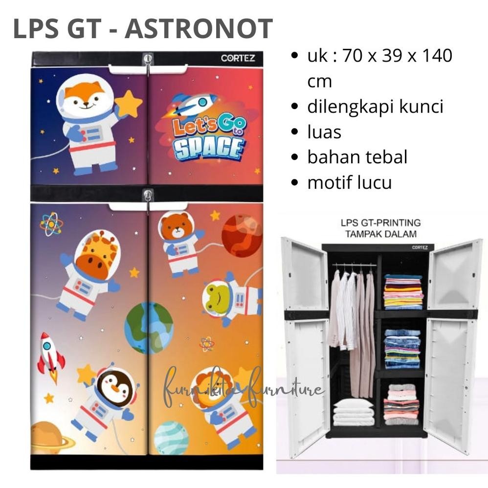 LEMARI PLASTIK TABITHA GANTUNGA CORTEZ LPS GT KUNCI