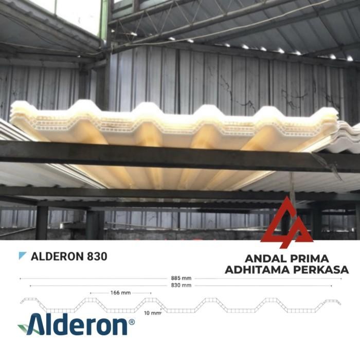 Atap Alderon White Translucent - Alderon Semi Transparant Upvc R830 Original Dan Terpercaya