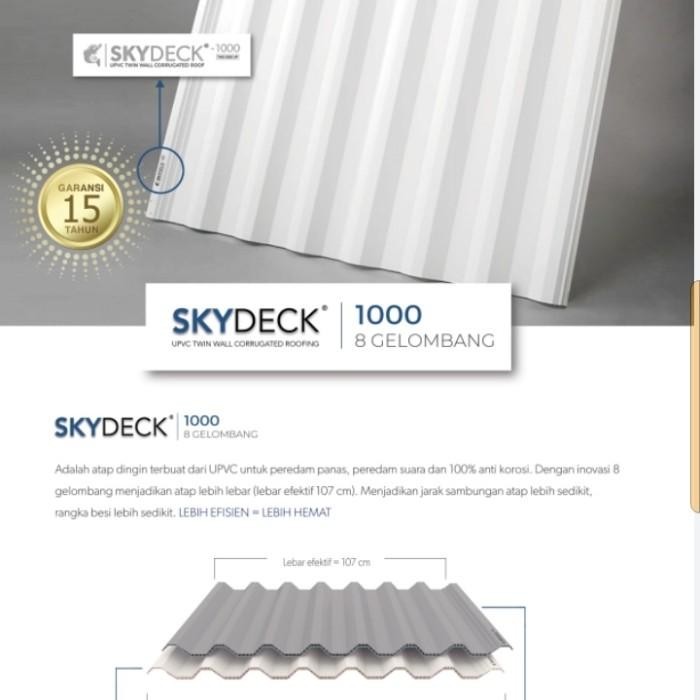 Atap Upvc Skydeck Lebar Efektif 1 M Original Dan Terpercaya