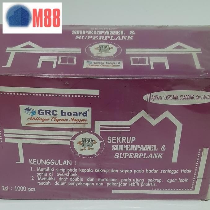 Grosir Skrup Grc Asli Sds- Per Dus -Kalsiboard Superpanel, Superplank Sekrup