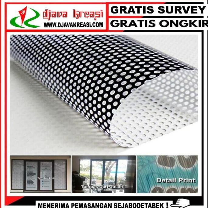 TERBARU STIKER KACA ONE WAY VISION CUSTOM PRINTING